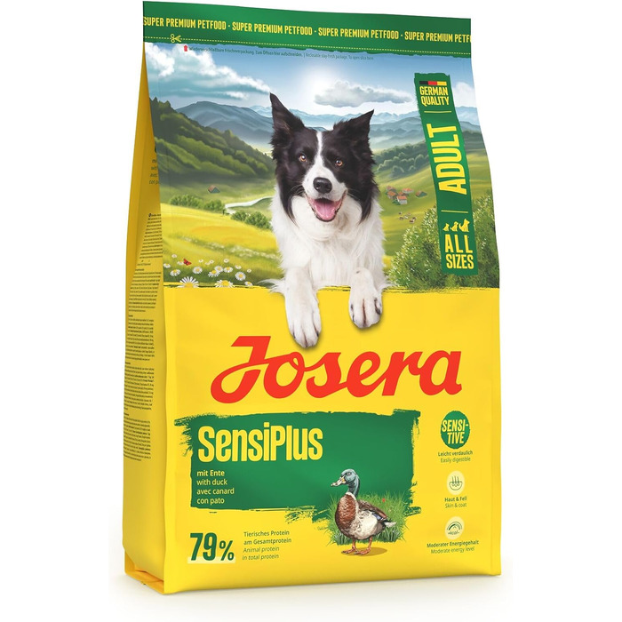 Сухий корм для дорослих собак JOSERA SensiPlus з качкою та рисом, гіпоалергенний, 12.5 кг