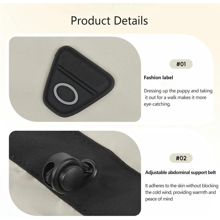 Водонепроникна флісова куртка для собак XL, хакі, з капюшоном та регулюванням