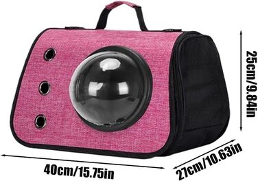 Транспортна сумка для кота/собаки - переноска для кота/собаки, дорожній аксесуар для тварин, складана переноска для маленьких та середніх котів/собак, рожевий колір