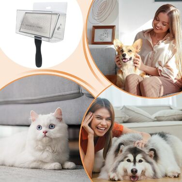 Щітка для собак, інструменти для грумінгу, масажні металеві голки, гребінець для підшерстка, аксесуари для тварин, гребінь для видалення шерсті для довгої та короткої шерсті