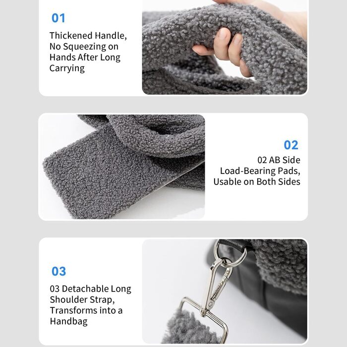 Транспортна сумка для котів Wuyooprt | Водонепроникна сумка-переноска для тварин - з фіксатором безпеки, для маленьких та середніх порід, сірого кольору