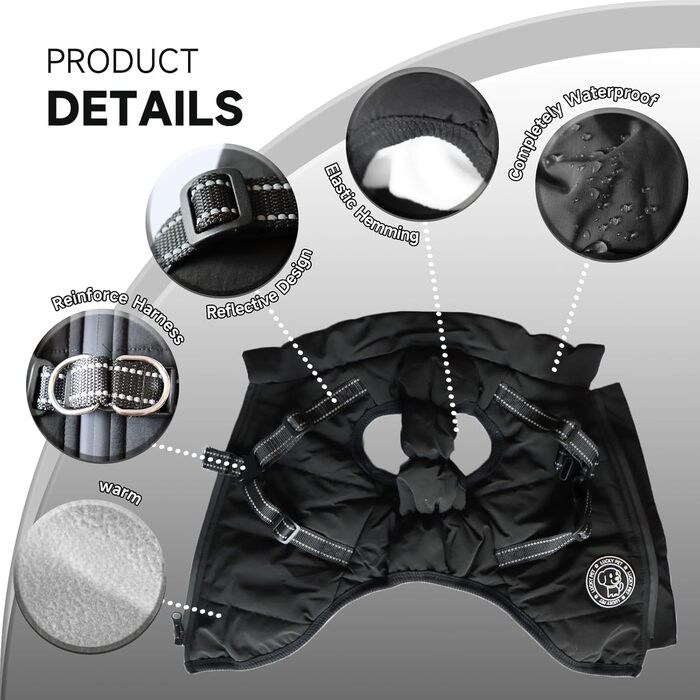 Водонепроникний теплий одяг для собак: куртка для маленьких, середніх та великих собак. Рожевий XS (37-42 см)