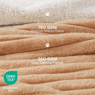 Водонепроникний коврик для собак Luciphia, великий, ультрам'який, заспокійливий, з високим ворсом, фланелевий накид, довговічний та теплий, захист меблів (диван, ліжко), ковдра для тварин, машинне прання, XL (85''x57'') (Warm Caramel, XL(85''x57''))