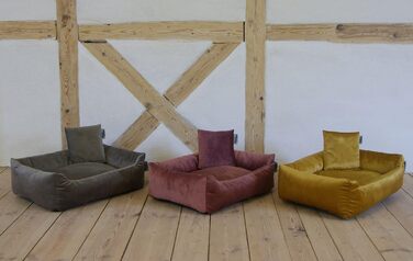 Лежак Lycce Kuschelsofa із м'якого велюру для собак і котів, рожевий, розмір 2