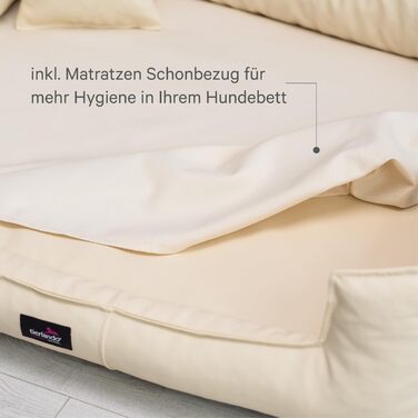 Ортопедичне собаче ліжко Tierlando® Goofy Easy Clean з штучної шкіри, 130x100 см, графіт