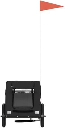 Причіп для велосипеда: вантажний, складний, для собак, чорний, Oxford-Gewebe, до 30 кг, з прапорцем та сумкою