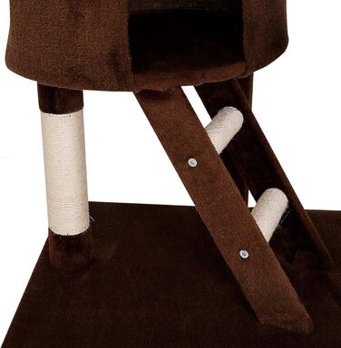 Драбина для котів Lionto XXL з сизалю та плюшу, 230-250 см. Комплектація: іграшкові м'ячики, дзвіночки, гамак, тунель, печера. Підходить для котів будь-якого розміру, колір: коричневий