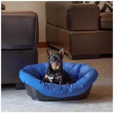 Ліжко для собак Ferplast - зручна лежанка для тварин з пластикового кошика, 114 x 83 x 37 см, сірий колір