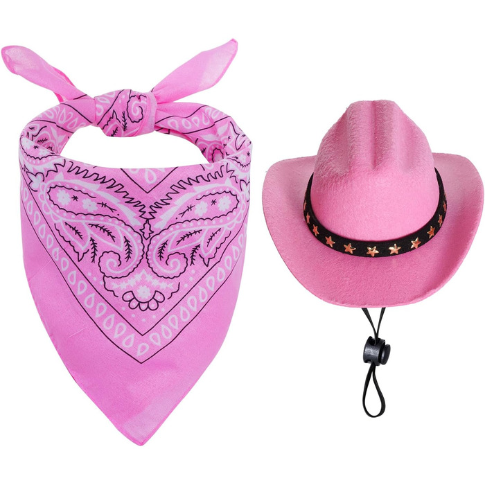 Костюм ковбоя для домашніх тварин, аксесуари для Хелловін, костюм для собак та котів, розмір M (Рожевий)