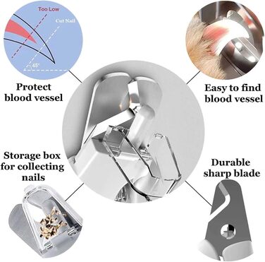 Електричний обрізчик кігтів для собак 2-в-1 з LED-підсвічуванням Krallenschleifer, для собак великих, середніх та малих порід