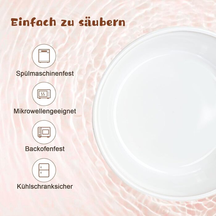 Миска для собак SpunkyJunky з кераміки, подвійна, на підставці з акації, 1800 мл, біла
