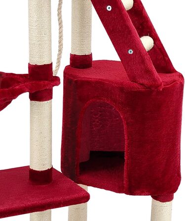 Дряпак для котів Beltom® Kratzbaum з платформою для ігор, 120 см (Вишневий)