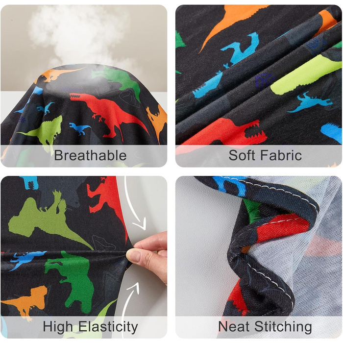 Піжама для собак Bienbee, 4 шт. Комплект, розмір M, динозаври, м'яка, дихаюча, зручна, для цуценят, дівчаток та хлопчиків