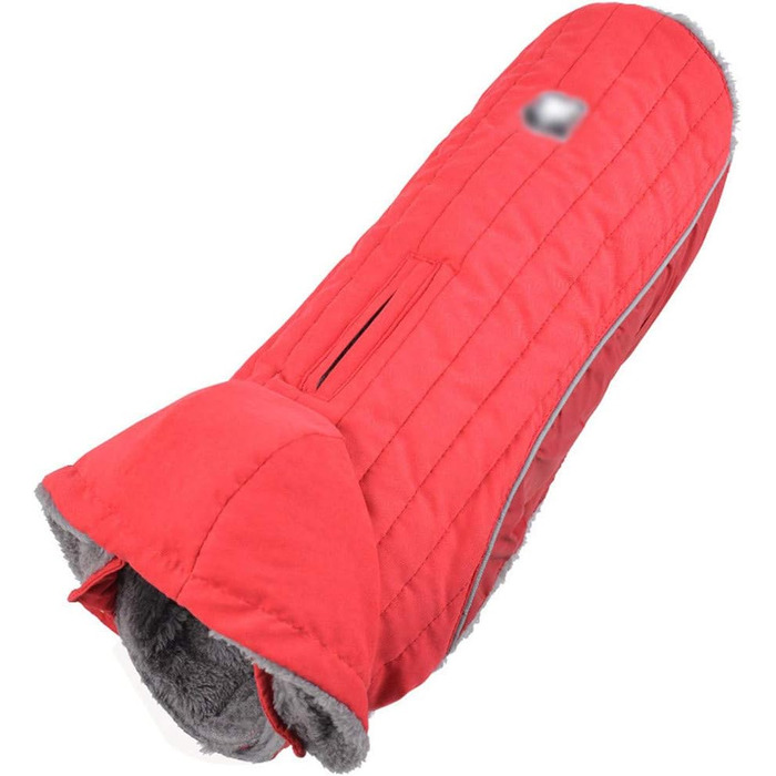 Зимова куртка для собак, теплий пуховик-мандель для тварин, костюм для собак, червоний, розмір M (43-53 см)