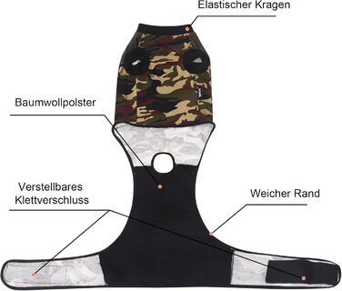 Тіло для собак після операції, захисний одяг для собак після кастрації/стерилізації, дихаючий, анти-витік ран, зелений, L