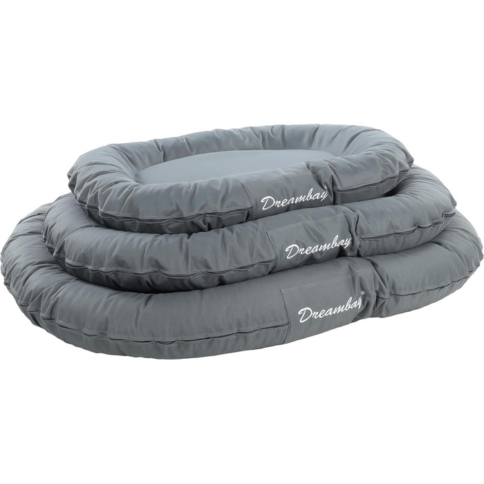 Кругле ліжко для собак Flamingo Dreambay – 100x75x15 см, підходить для лабрадорів, голден ретриверів, боксерів, далматинів та інших. Колір зелений 100 см (бензин 120 см)