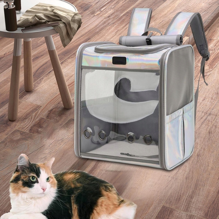 Переноска-рюкзак для котів та собак — кольорова дорожня сумка з регулюванням