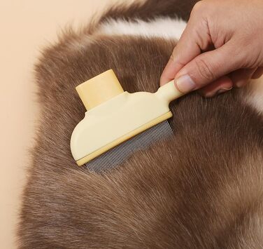 Щітка Fellblitz для грумінгу домашніх тварин: самоочищуючийся гребінець від бліх для довгої та короткої шерсті