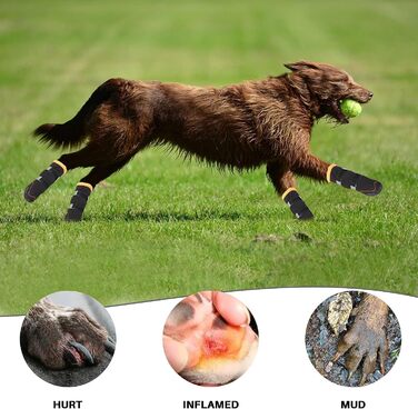 Зимові чоботи для собак, флісова підкладка, шнурок, неслизька підошва – відбивачі, для маленьких, середніх та великих собак