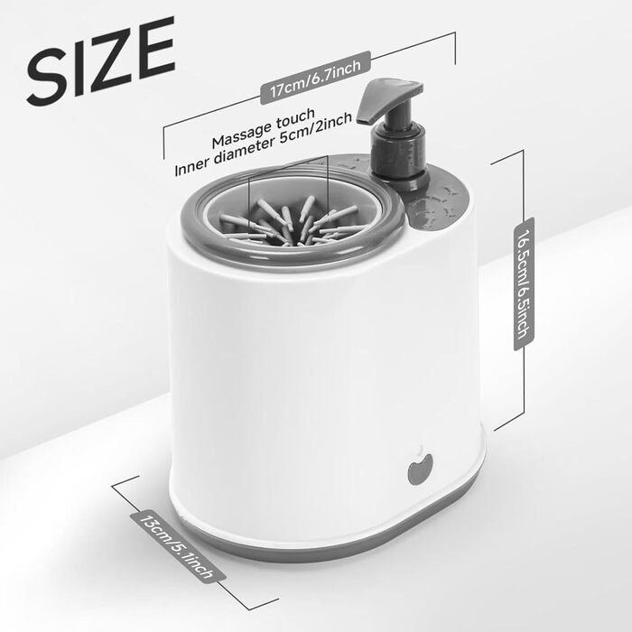 Автоматичний мийка лап для собак: портативний, перезаряджається, з масажем | Легке очищення від бруду