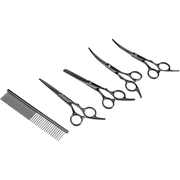 Професійний набір ножиць для грумінгу собак та котів, 7 шт.