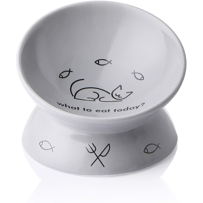 Керамічна годівниця для котів Sweejar з підняттям, 140 мл, запобігає заворотам, для води та корму