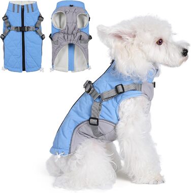 Водонепроникна зимова куртка Poseca Hundemante для собак, великих та малих розмірів (XL, блакитний)