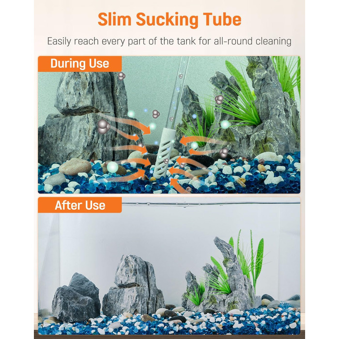 Набір для чищення акваріума Pawfly: сифон, пилосос, шланг 1,8 м, інструмент для очищення ґрунту