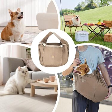Сумка-переноска для собак – рюкзак-переноска для подорожей, зручна переноска-слінг для собак, портативна сумка-тримач | для цуценят, маленьких собак, котів, для активного відпочинку, прогулянок