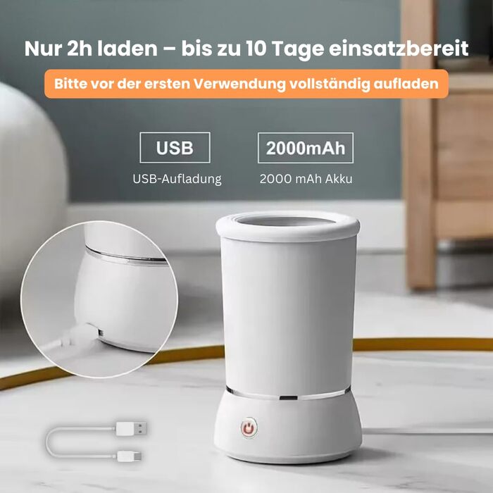 Pawclean Pro: Автоматичний очищувач лап для собак та котів – 360° силіконова щітка, USB, білий/блакитний