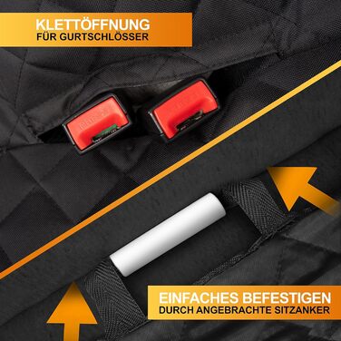 Водонепроникний килимок для собак у машину WhizProducts® для заднього сидіння з боковим захистом та кріпленнями – для подорожей та транспортування – міцний килимок для заднього сидіння автомобіля