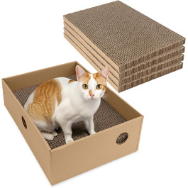 Кігтеточки Belle Vous з картонної коробки (5 шт.) 24 x 33 см - Змінні картонні килимки для котів