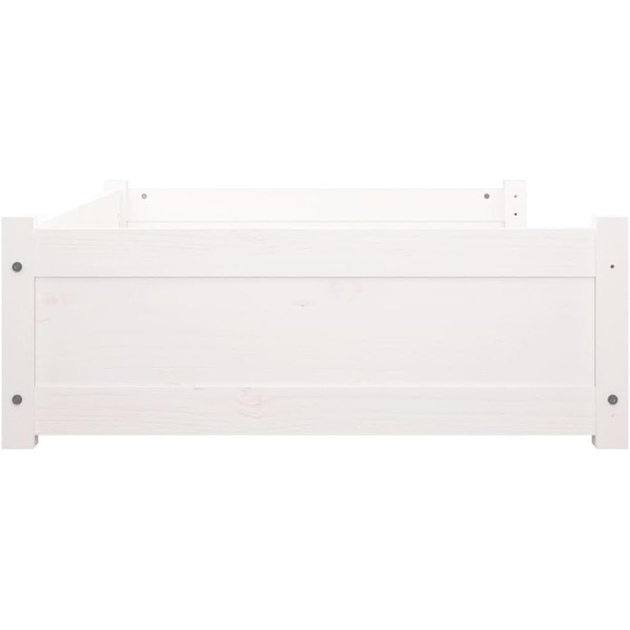 Крісло-ліжко для собак, біле, 75,5x55,5x28 см, масив дерева, сосна, vidaXL