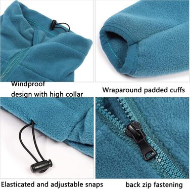 Теплий зимовий комбінезон для собак - флісова куртка-комбінезон для маленьких та середніх собак, колір зелений, розмір XXS