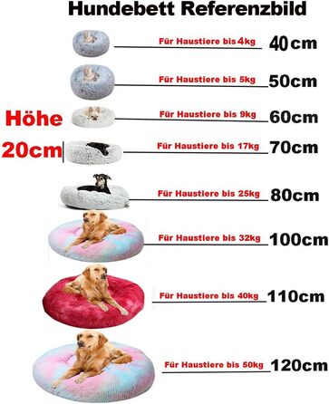 М'яке собаче ліжко, розкішне ліжко для домашніх тварин, софа, кругле плюшеве ліжко для собак, котяче ліжко у формі пончика, середніх розмірів, м'яке, дихаюче, сапфірове, діаметр 80 см, 80x80 см, сапфірове