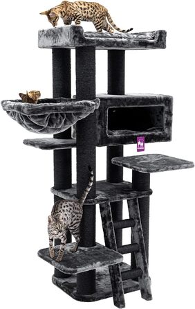 Дряпак для котів Petrebels Maine Coon, Estate, 170 см, XXL, чорний