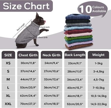 Теплий пуловер для кота/собаки Hjumarayan, сірий, розмір S (37x28 см)