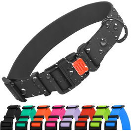 Водонепроникний нашийник для собак CollarDirect, регульований, силікон та пластик, стійкий до запахів, легко миється, з надійним затвором, для малих, середніх та великих собак (Чорний, XL (45-66 см))