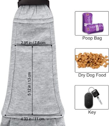 PetLoft Сумка-переноска для собак, реверсивна, регульована, крос-боді, з отвором для повідка, сіра