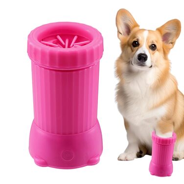 Автоматичний мийник лап для собак - USB-зарядка, для середніх та великих порід, цуценят та котів, зелений (рожевий)