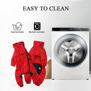 Зимовий комбінезон для собак з ніжкою, водонепроникний, з флісовою підкладкою, вітростійкий, світловідбиваючий, для маленьких та середніх собак, червоний, XL