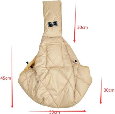 Трапляча сумка для собак та котів, зимова, з м'яким ременем, сумка-переноска для тварин, маленька, кольору абрикос