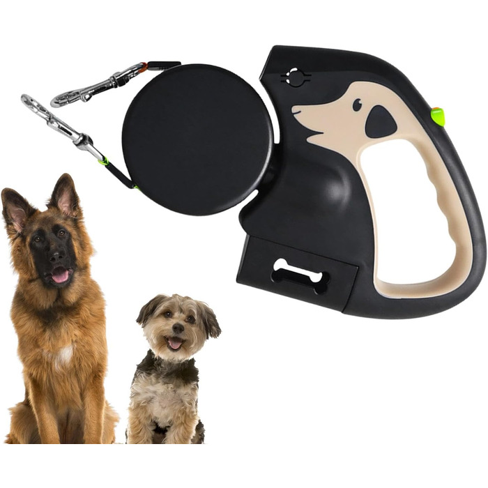 Автоматичний поводок для собак, 3 метри, міцний, для прогулянок, подорожей, тренувань, хакі