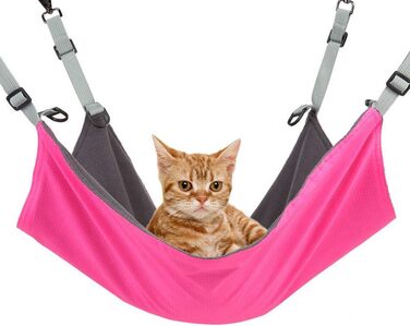 Гамак-ліжко для котів NuoYo, рожевий, 56x42 см, водонепроникний, з коротким плюшем