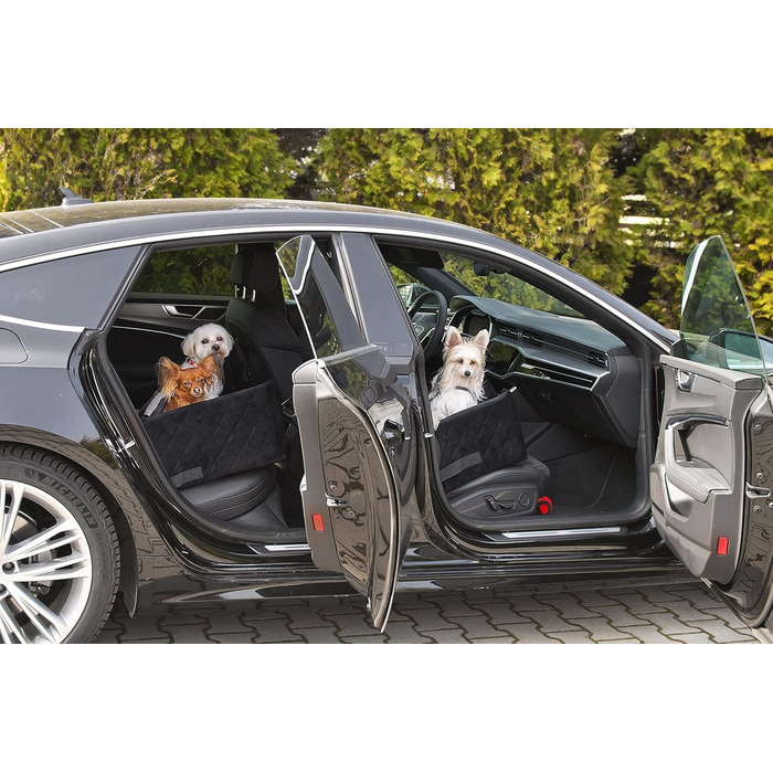 Автокрісло для собак та котів | Чорний велюр, розмір L (57x50 см)