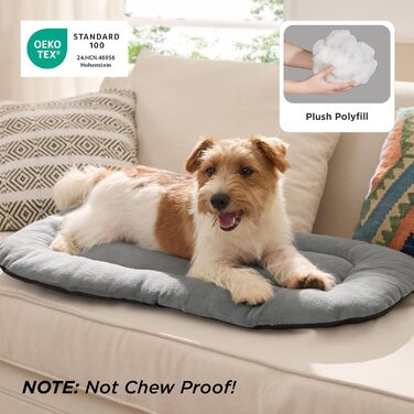 Підстилка для собак Bedsure, 58.4 x 43.2 см, ультрам'яка флісова підстилка для лежанки, сірого кольору