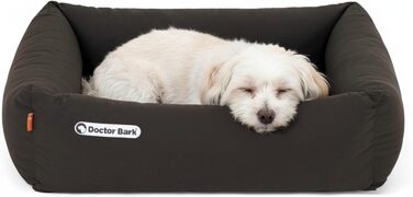 Ортопедичне ліжко для собак Doctor Bark - миється до 95°C, гігієнічне, без запаху, з м'якою підстилкою для собак середніх порід (S - 70x60 см, Коричневе)