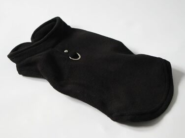 Тепла жилетка JACKO & CO для собак та котів з кільцем для повідка, чорна, розмір XXL (10,8-15,9кг)