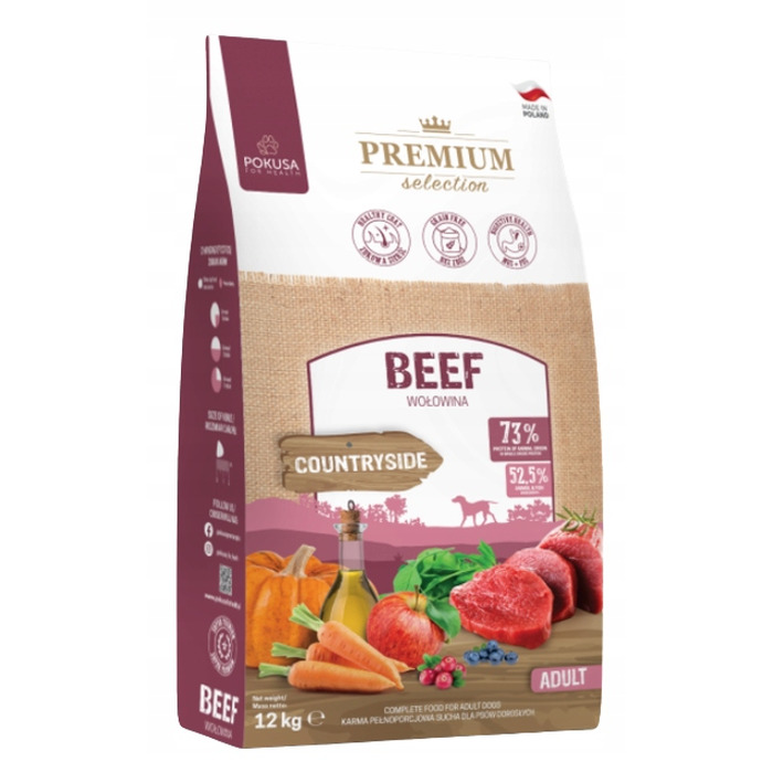 Сухий корм для собак Karma Pokusa Premium Beef (Яловичина), дорослі, 12 кг