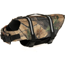 Рятувальний жилет для собак, камуфляжний з світловідбиваючими смугами, регульований, для малих, середніх та великих собак